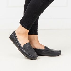 Ralph Lauren Black Leather Loafers 7.5